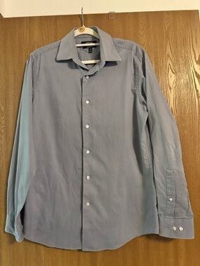 Apt 9 Men’s Slim Fit Dress Shirt 15.5 34/35 gray